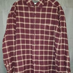 Tommy Hilfiger Red and White Casual Button Down Shirt